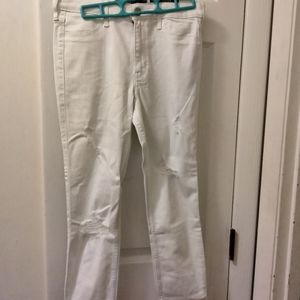 Hollister high rise crop jean jeggings white 7R